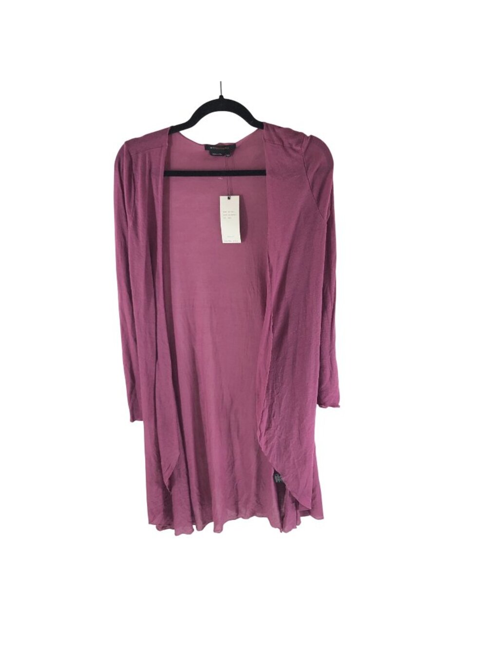 BCBG Max Azria Womens Open Front Cardigan Lightweight Sheer Elderberry XS/S